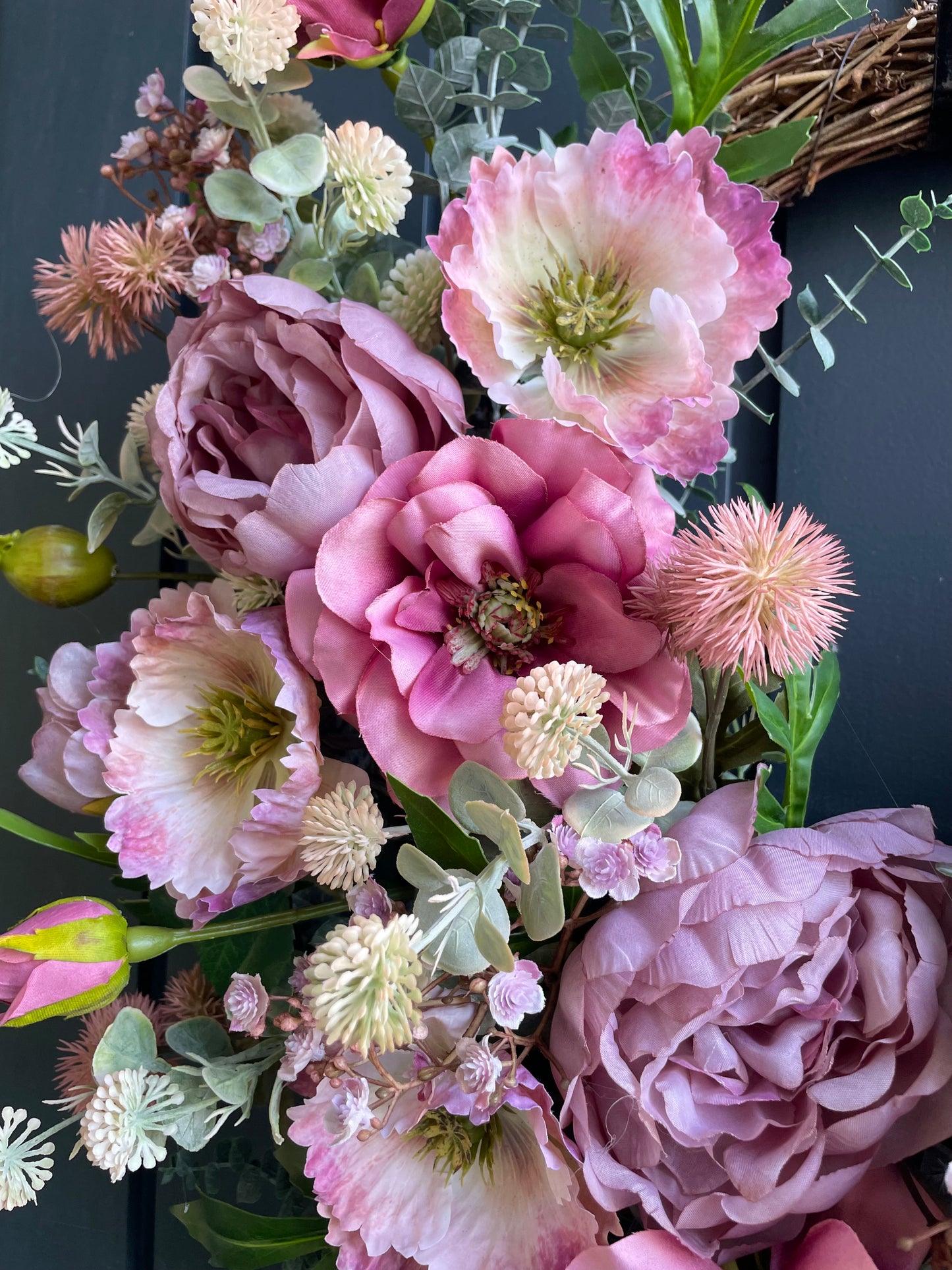 Wild mauves half wreath