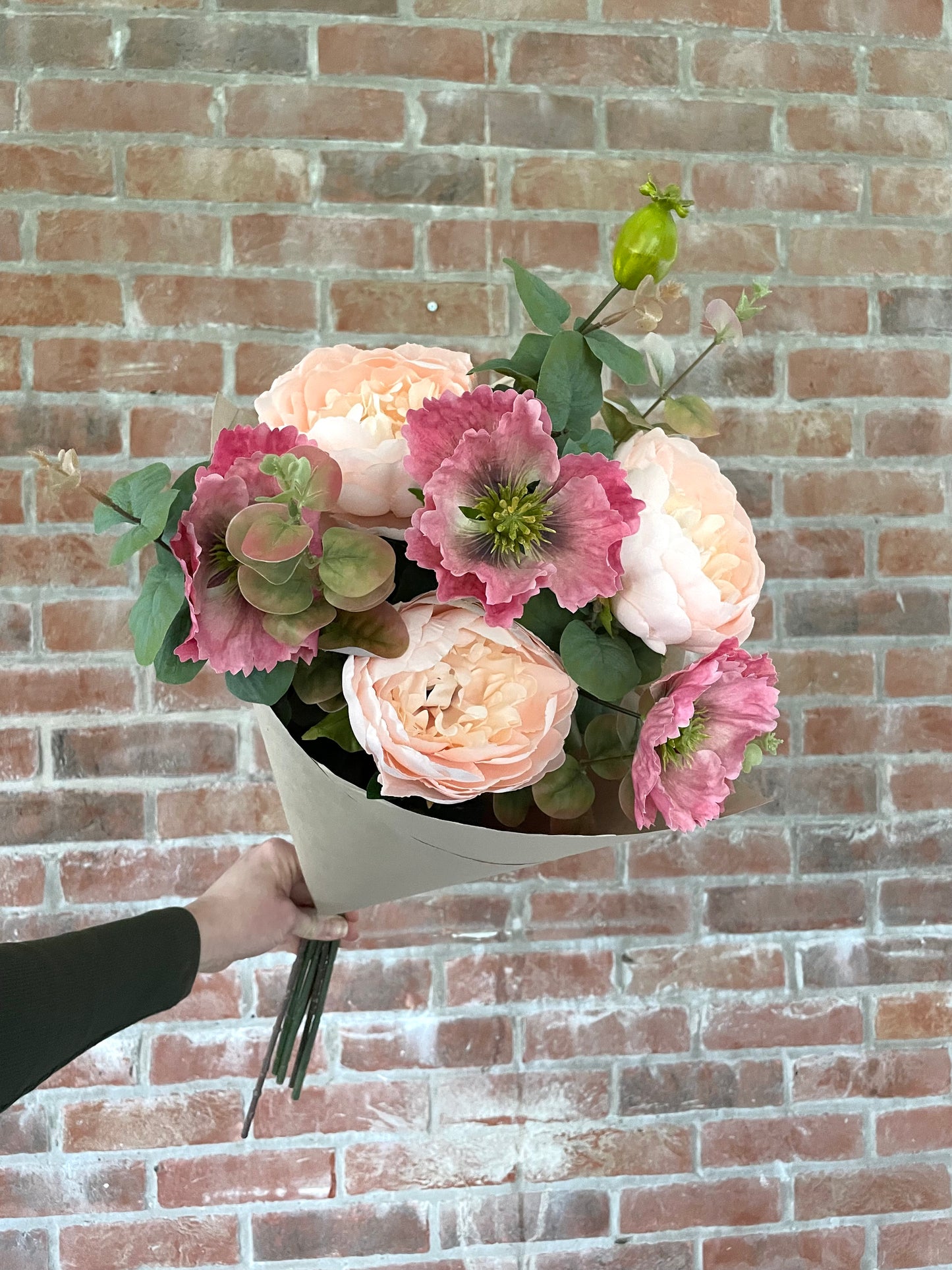 Pale pink peony arrangement