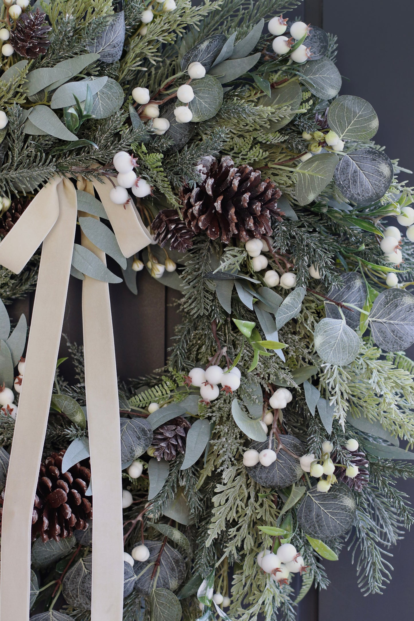 Faux Ivory berry wreath