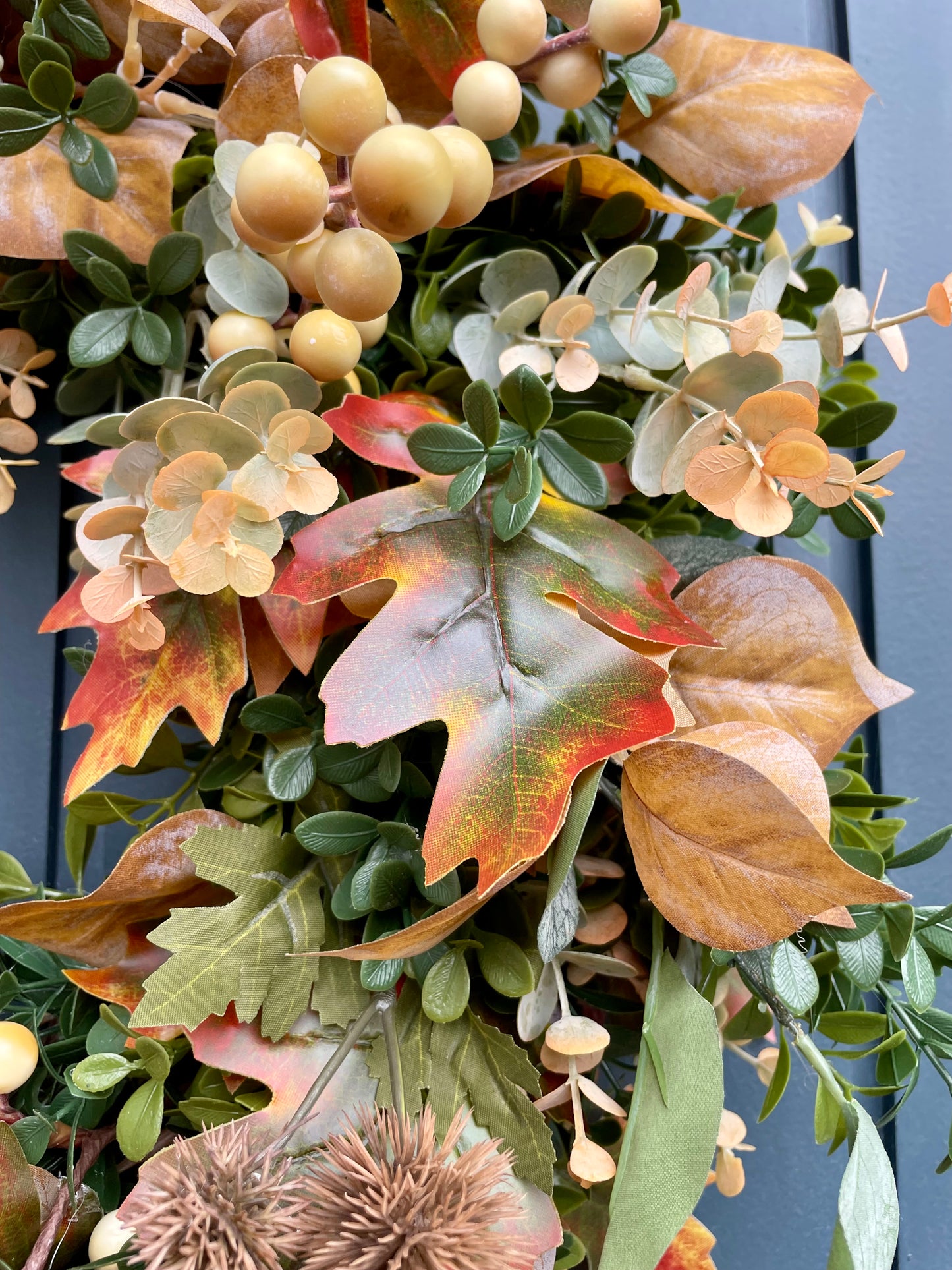 Faux Autumn honey berries wreath