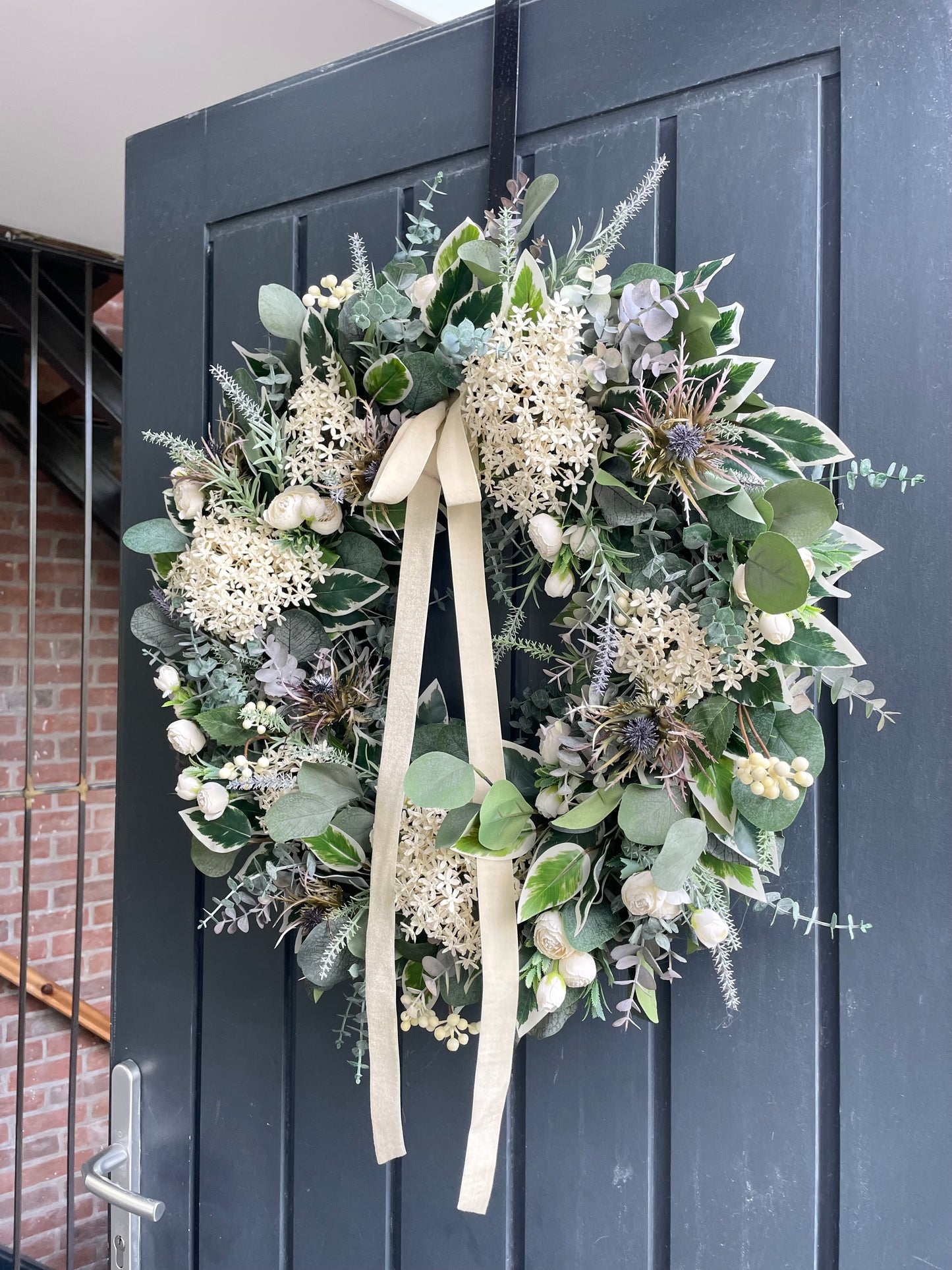 Ivory meadow wreath