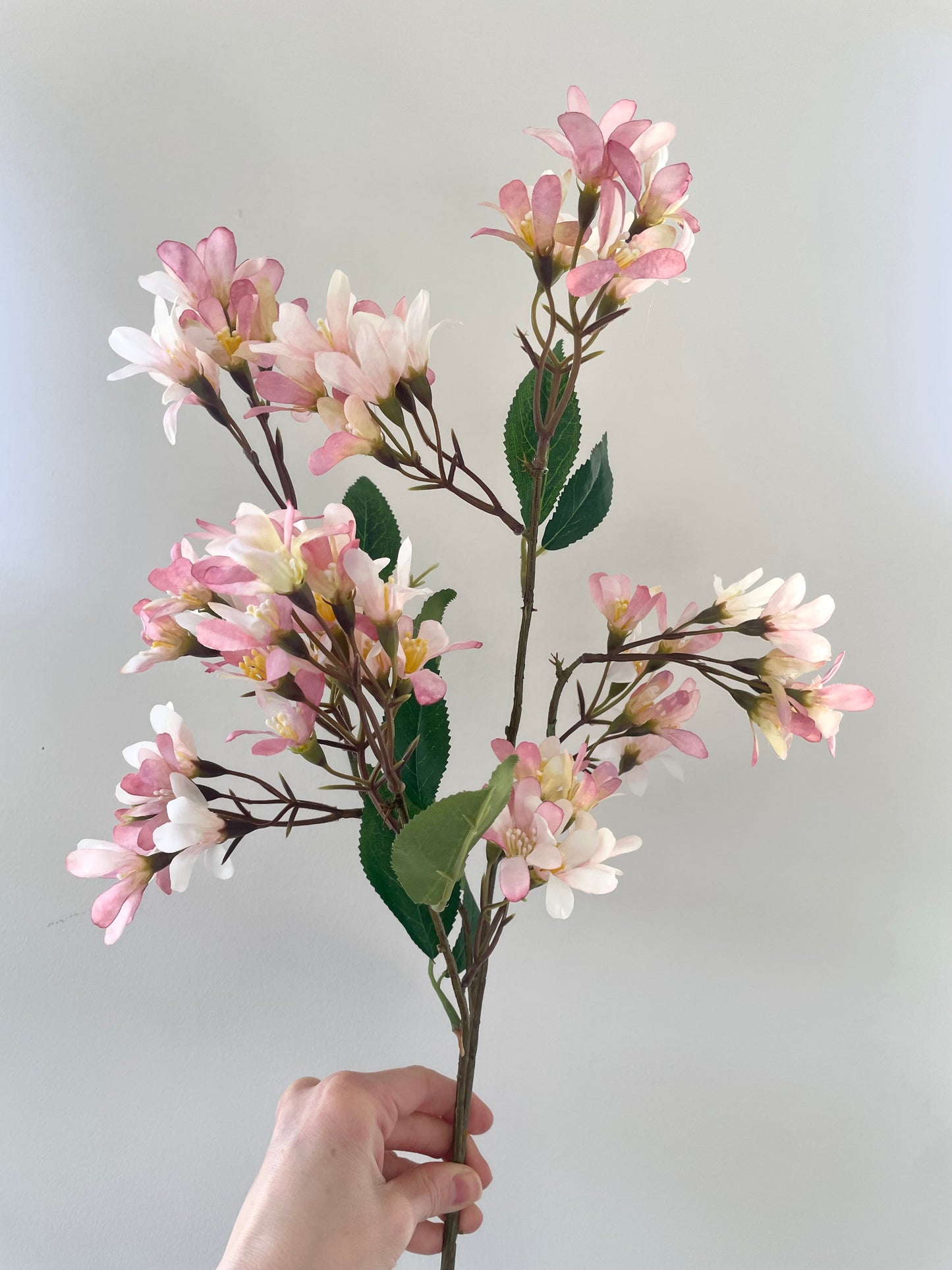 Faux blossom stem - pink