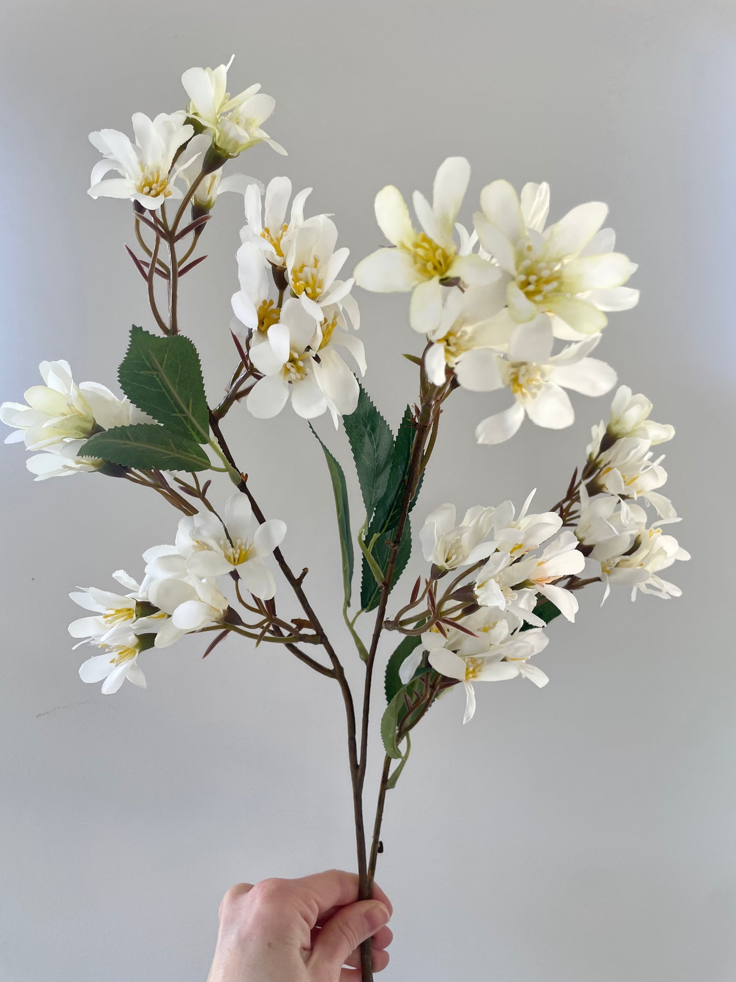 Faux blossom stem - ivory