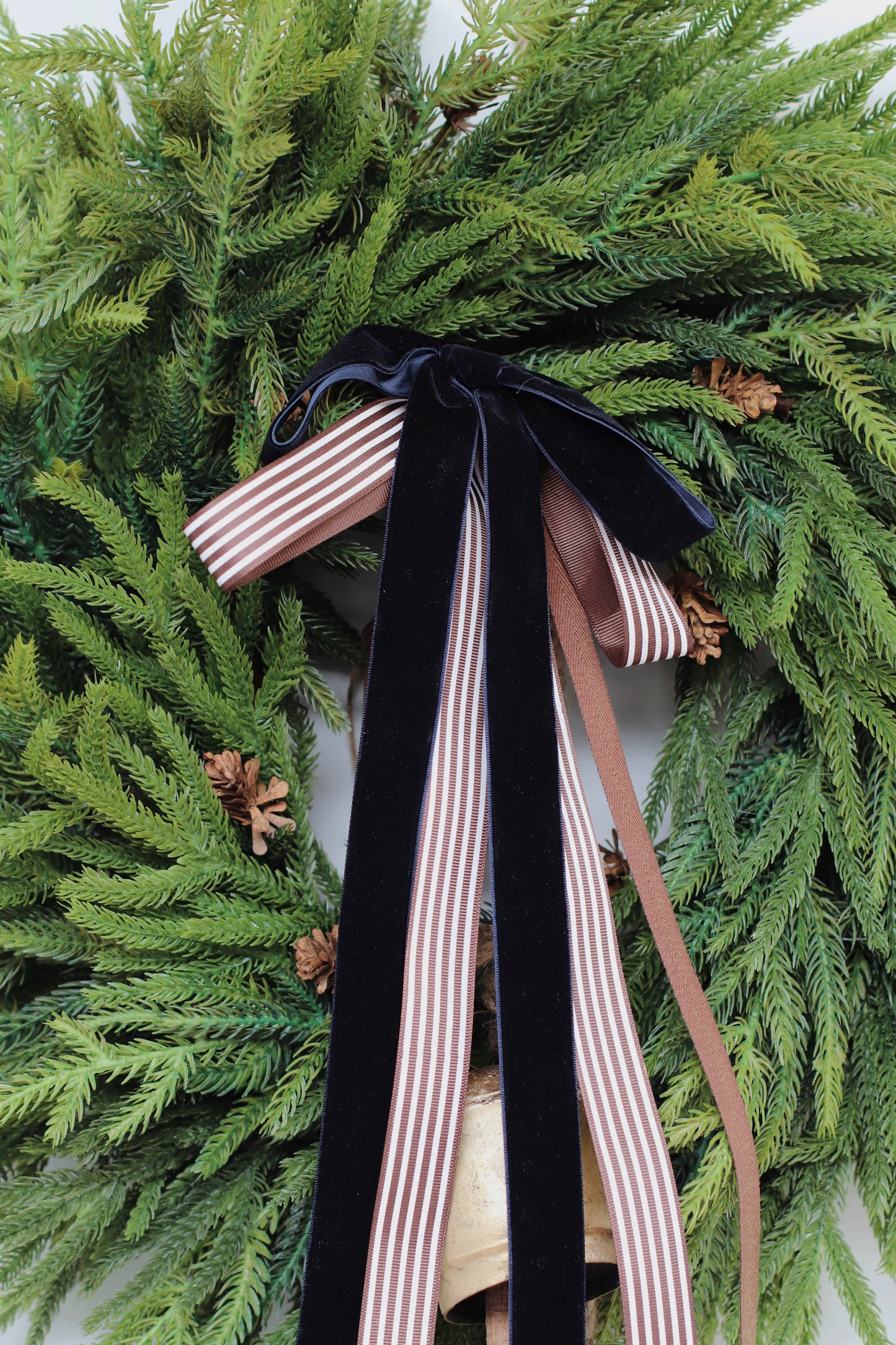 Faux Norfolk pine wreath