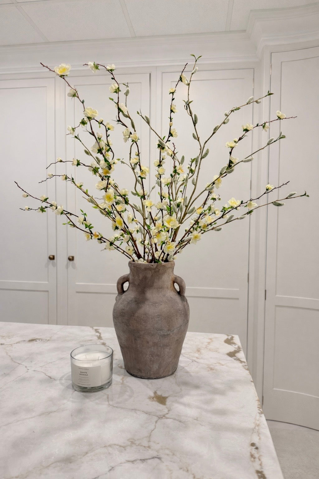 Faux Blossom & willow arrangement