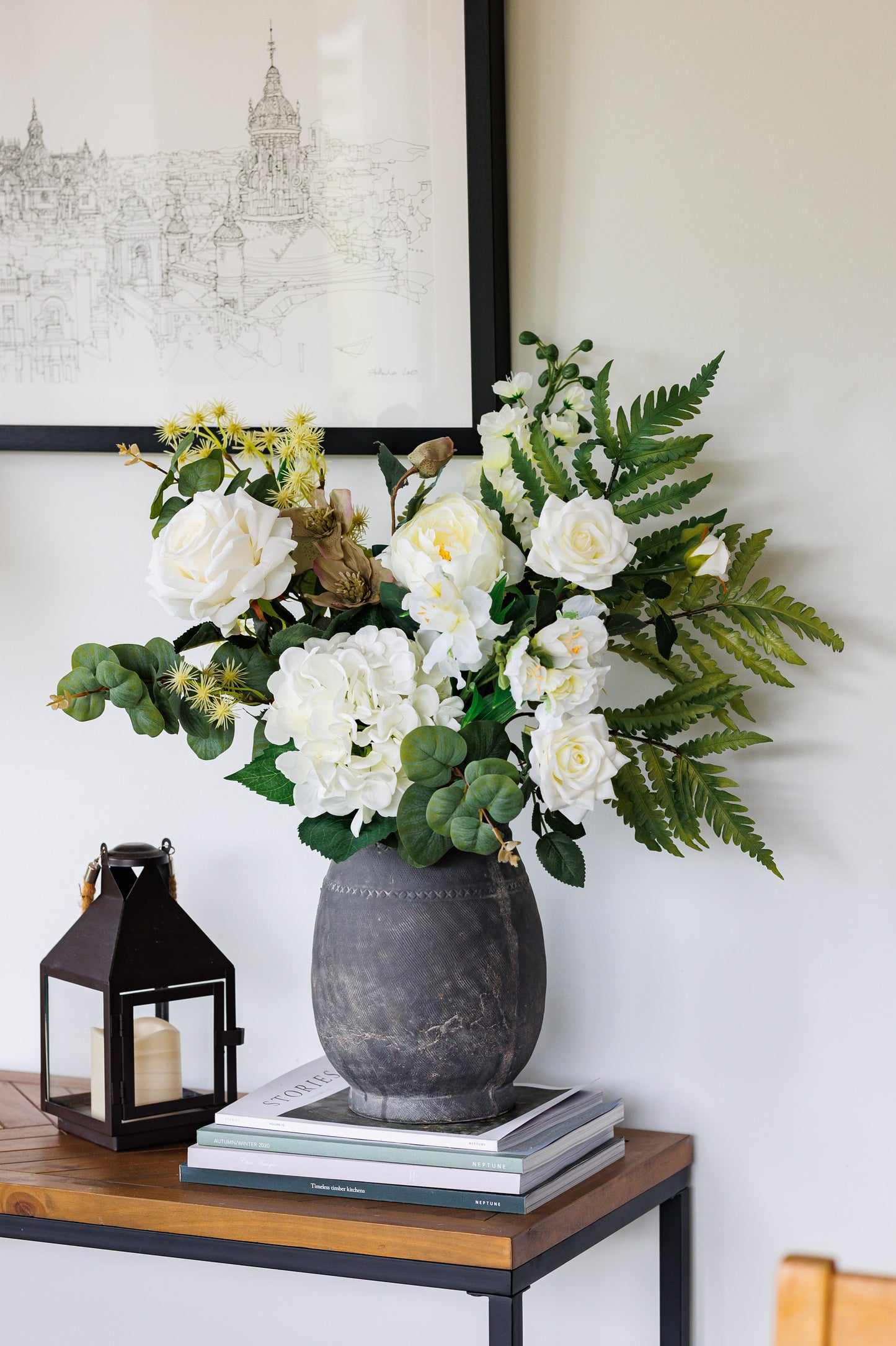 ‘Evelyn’ - Antique grey vase