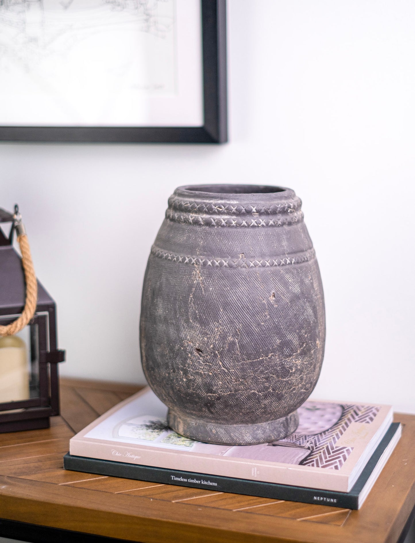 ‘Evelyn’ - Antique grey vase
