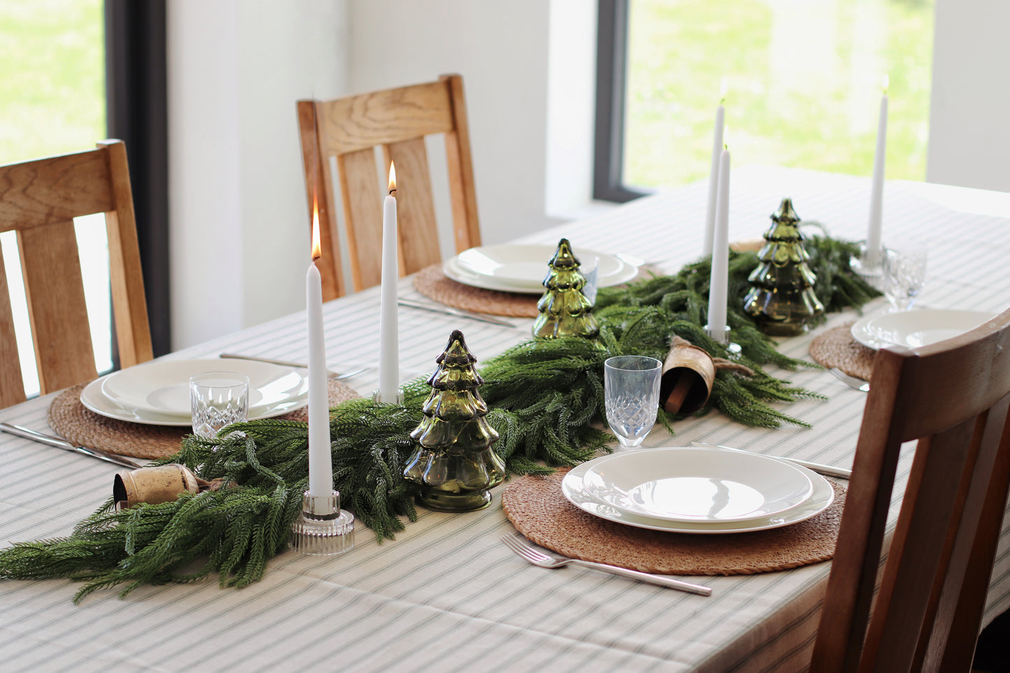 Faux norfolk pine garland