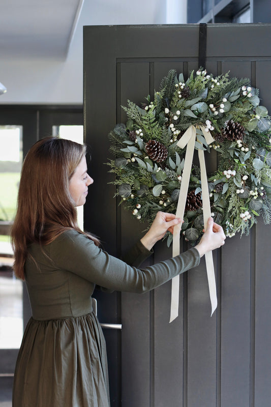 Faux Ivory berry wreath