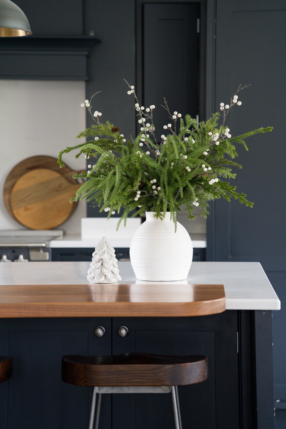 Faux ivory berry arrangement - medium