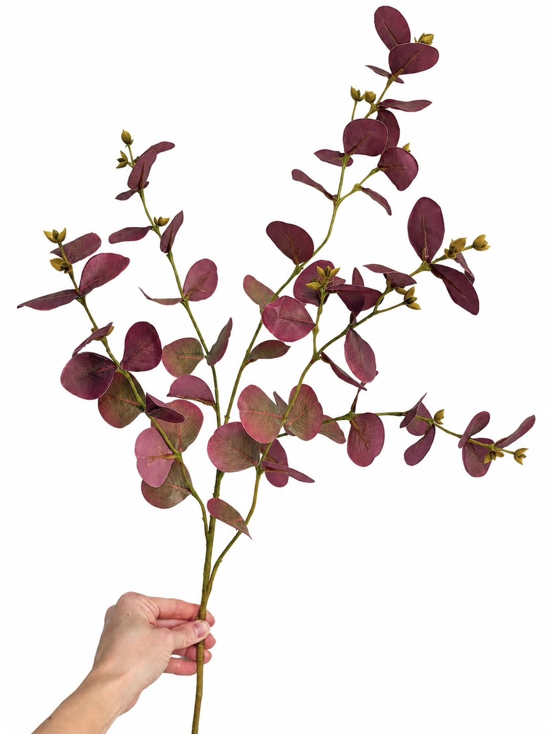 Faux blush eucalyptus stem