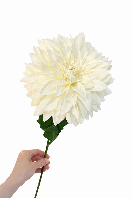 Faux ivory dahlia stem