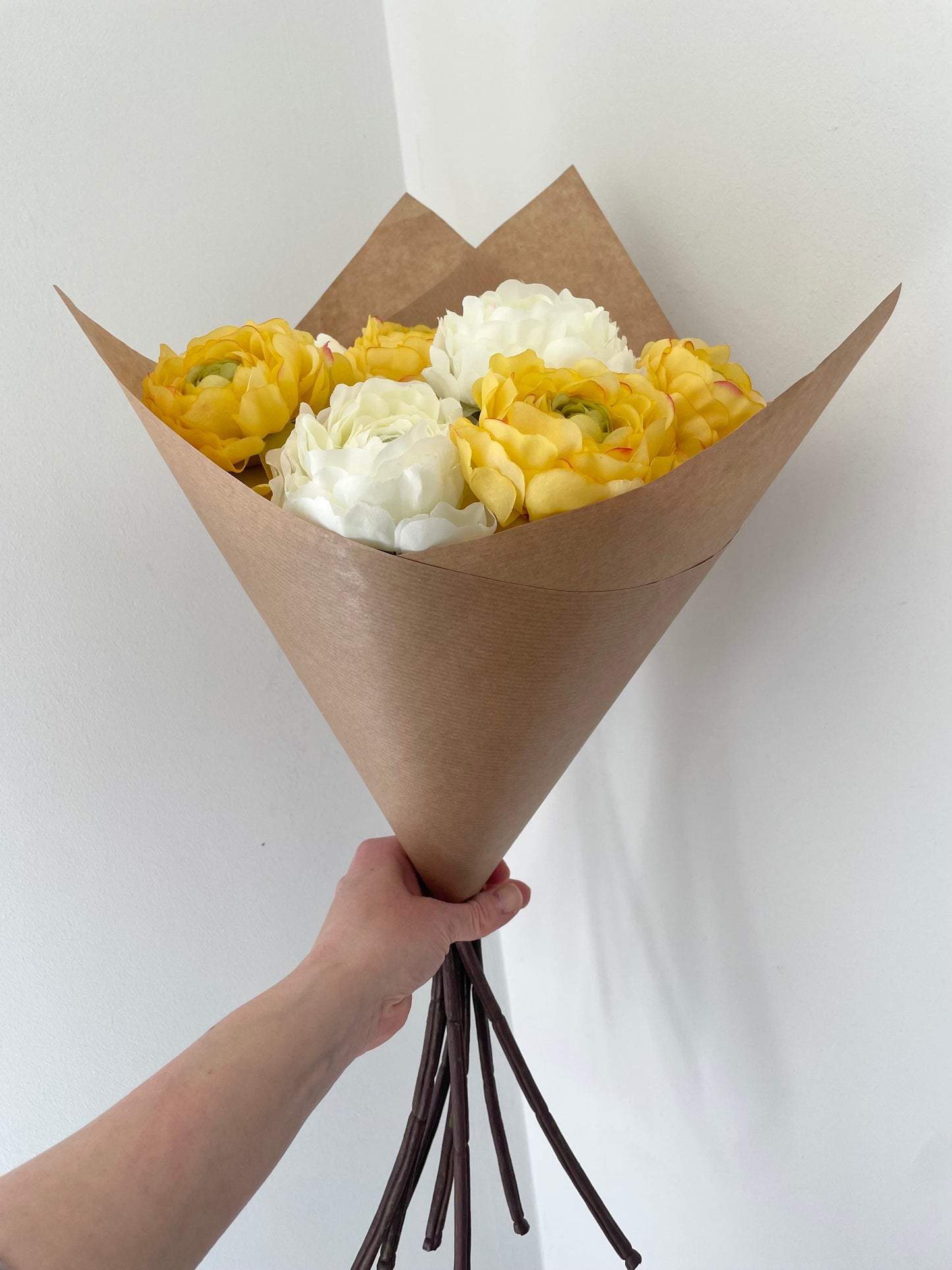 Faux ranunculus bunch