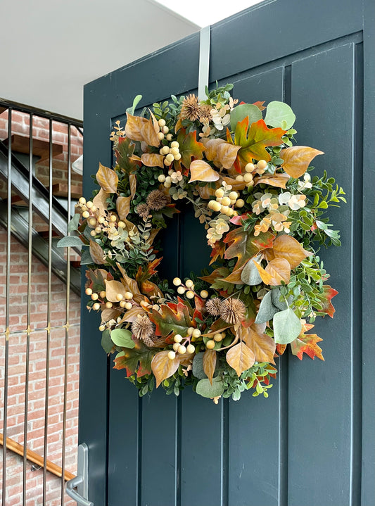 Faux Autumn honey berries wreath