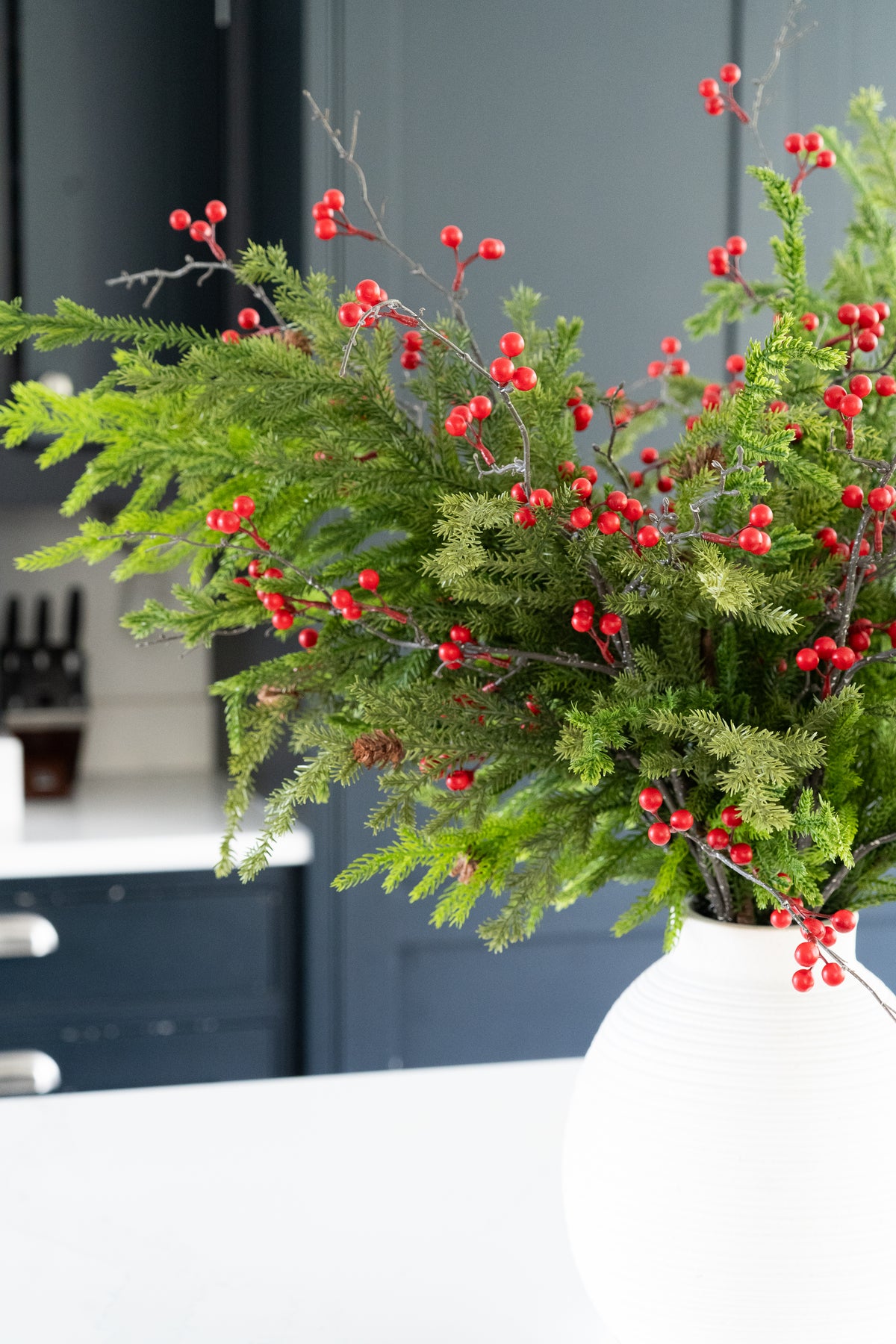 Faux red berry arrangement - large