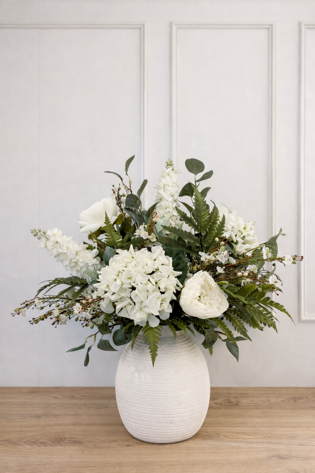 Faux ivory abundance arrangement