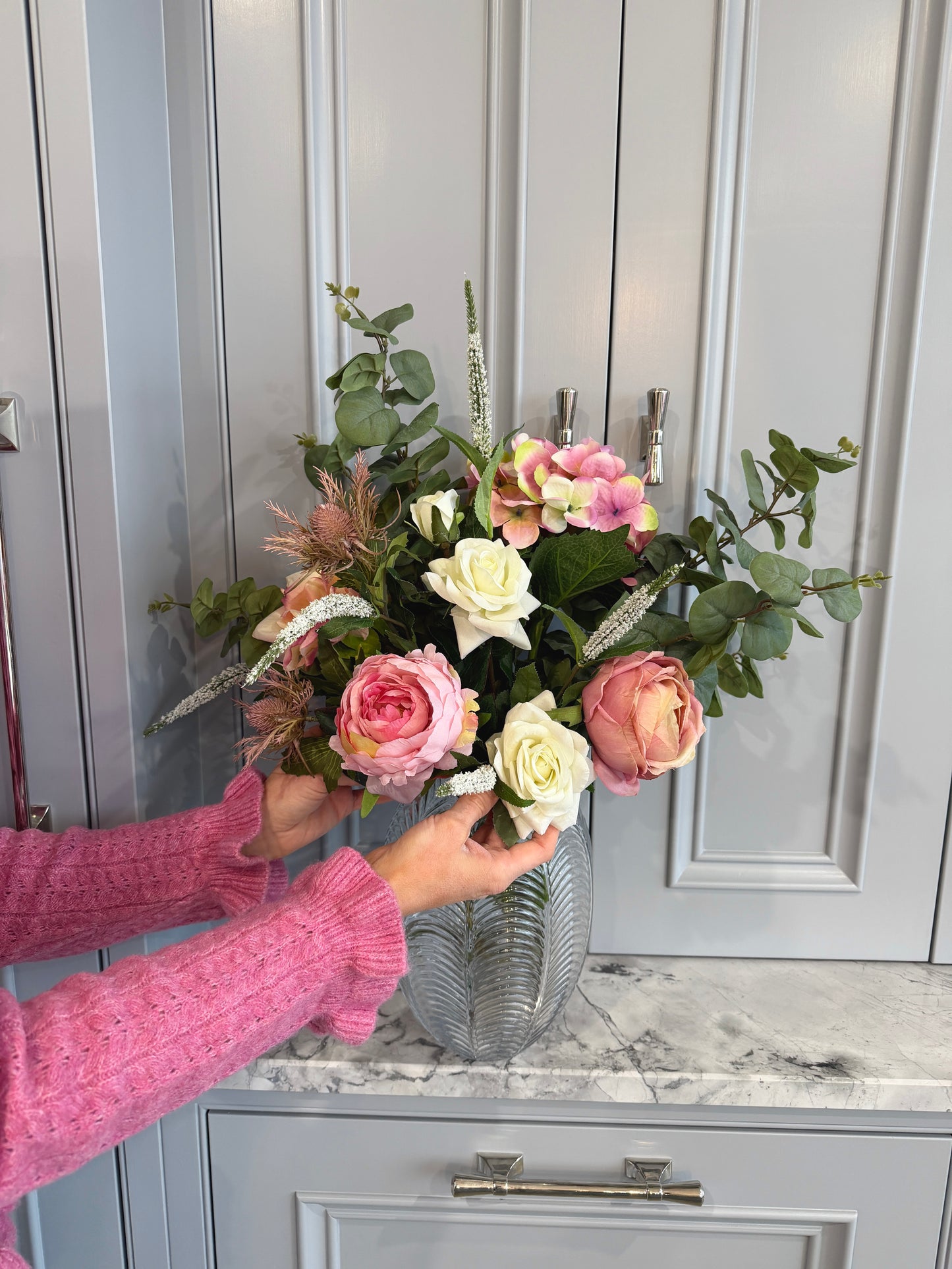 Faux Summer Garden arrangement