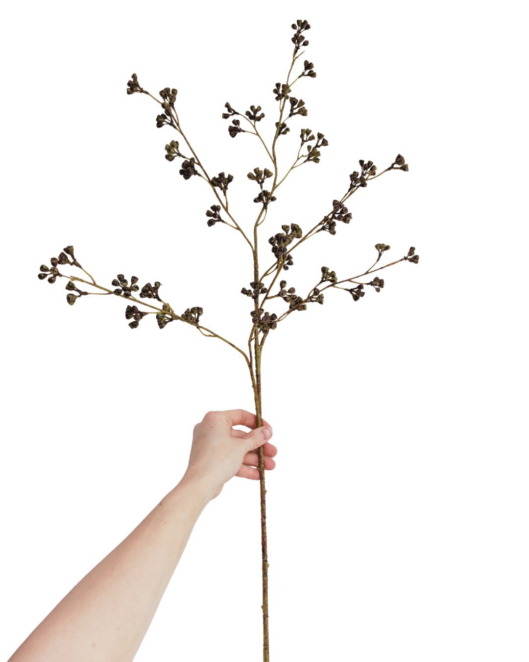 Faux moss green berry stem