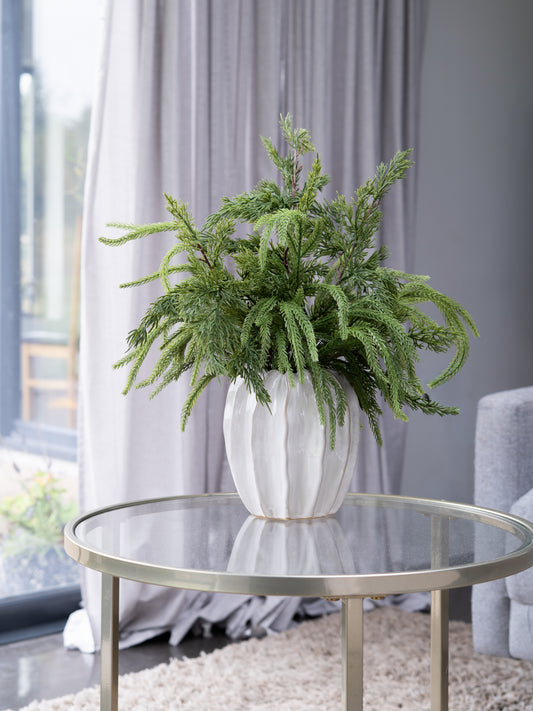 Faux winter foliage posy