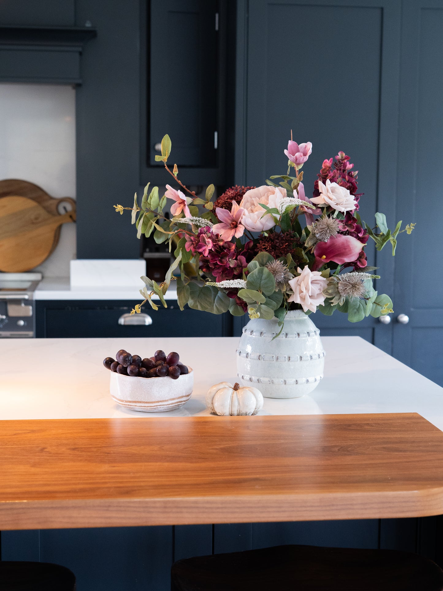 Faux mulberry blush arrangement