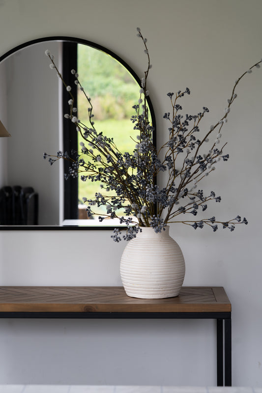 Faux blueberry & willow arrangement