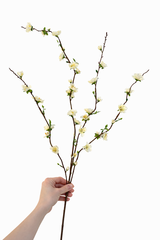 Faux blossom stem - ivory