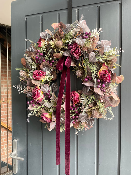 Wild Autumn rose wreath