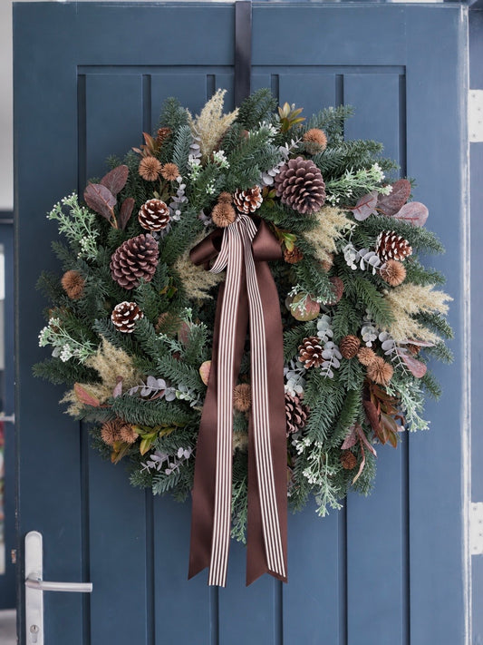 Faux winter woodland wreath (70cm)