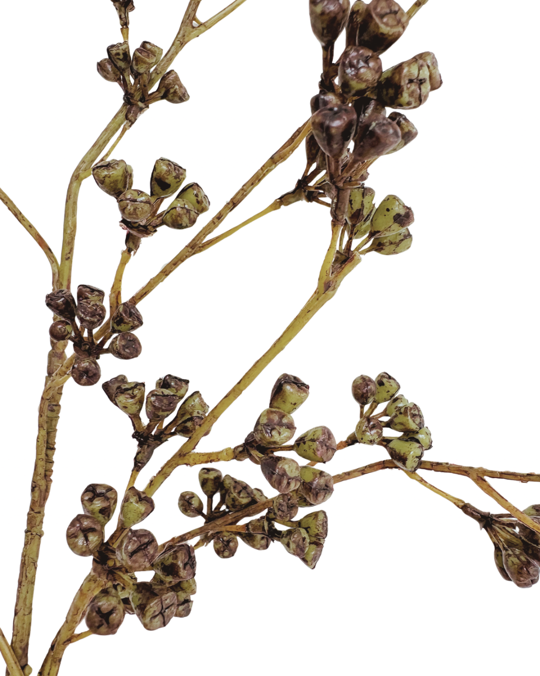Faux moss green berry stem