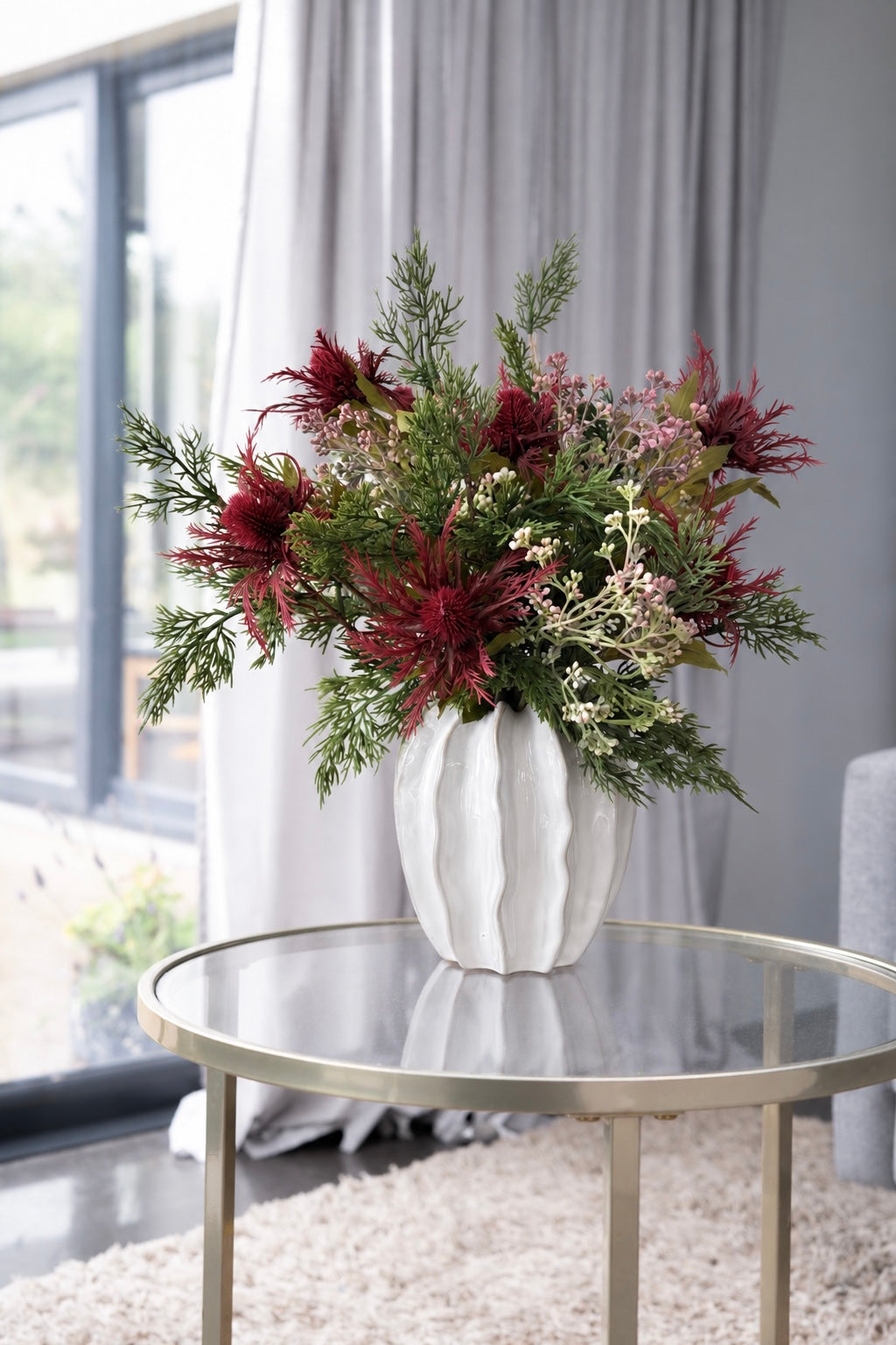 Faux mulberry posy