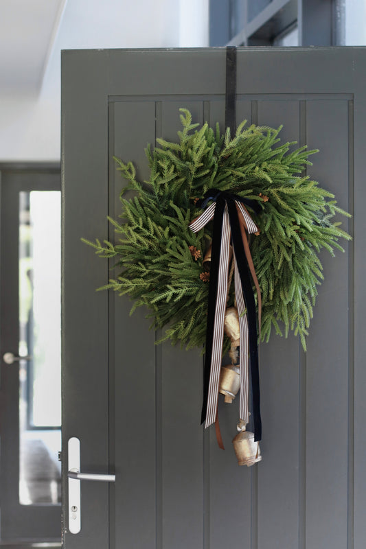 Faux Norfolk pine wreath