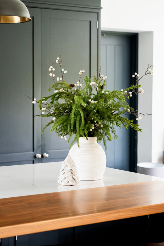 Faux ivory berry arrangement - medium