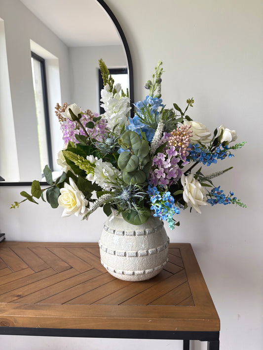 Faux summer garden arrangement
