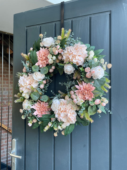 Peaches and cream wreath