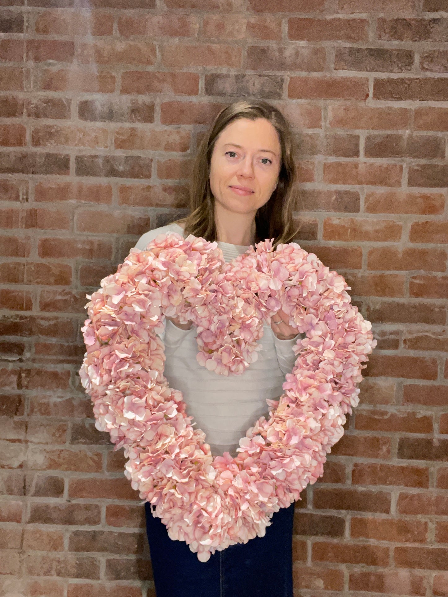 Hydrangea heart wreath