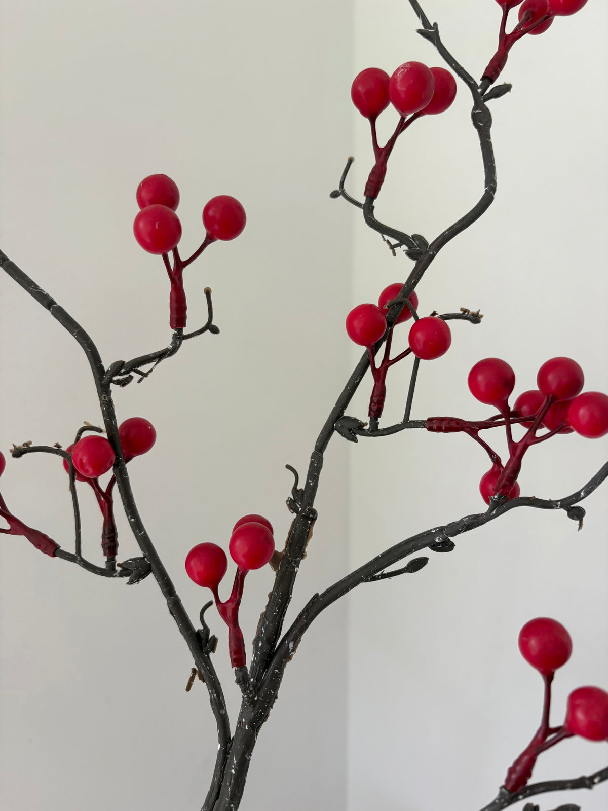 Faux red berry stem
