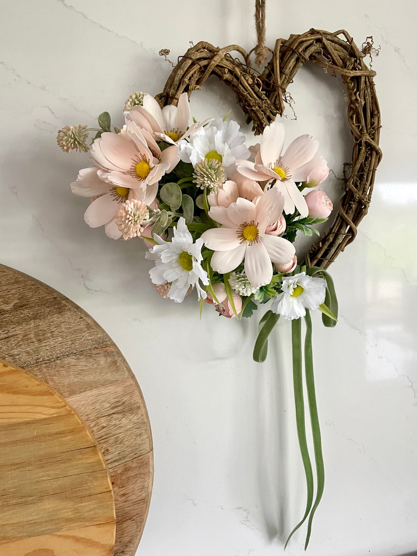 Pink romance - faux wreath