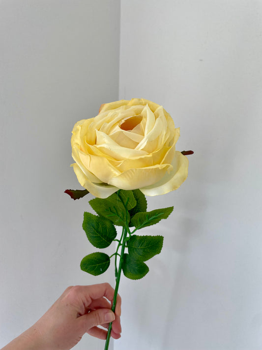 Faux lemon cabbage rose stem