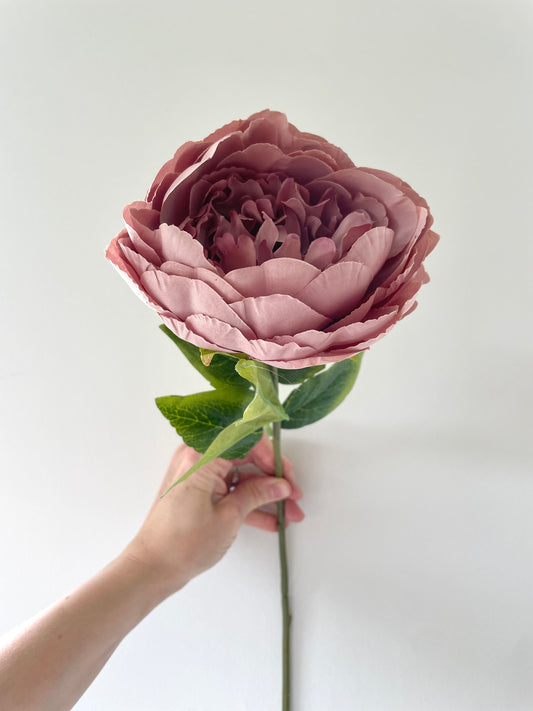 Faux mauve peony stem