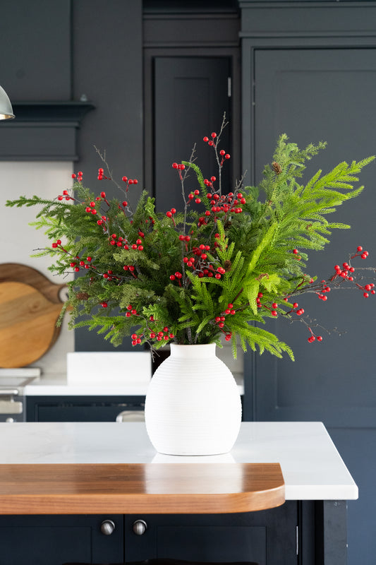 Faux red berry arrangement - large