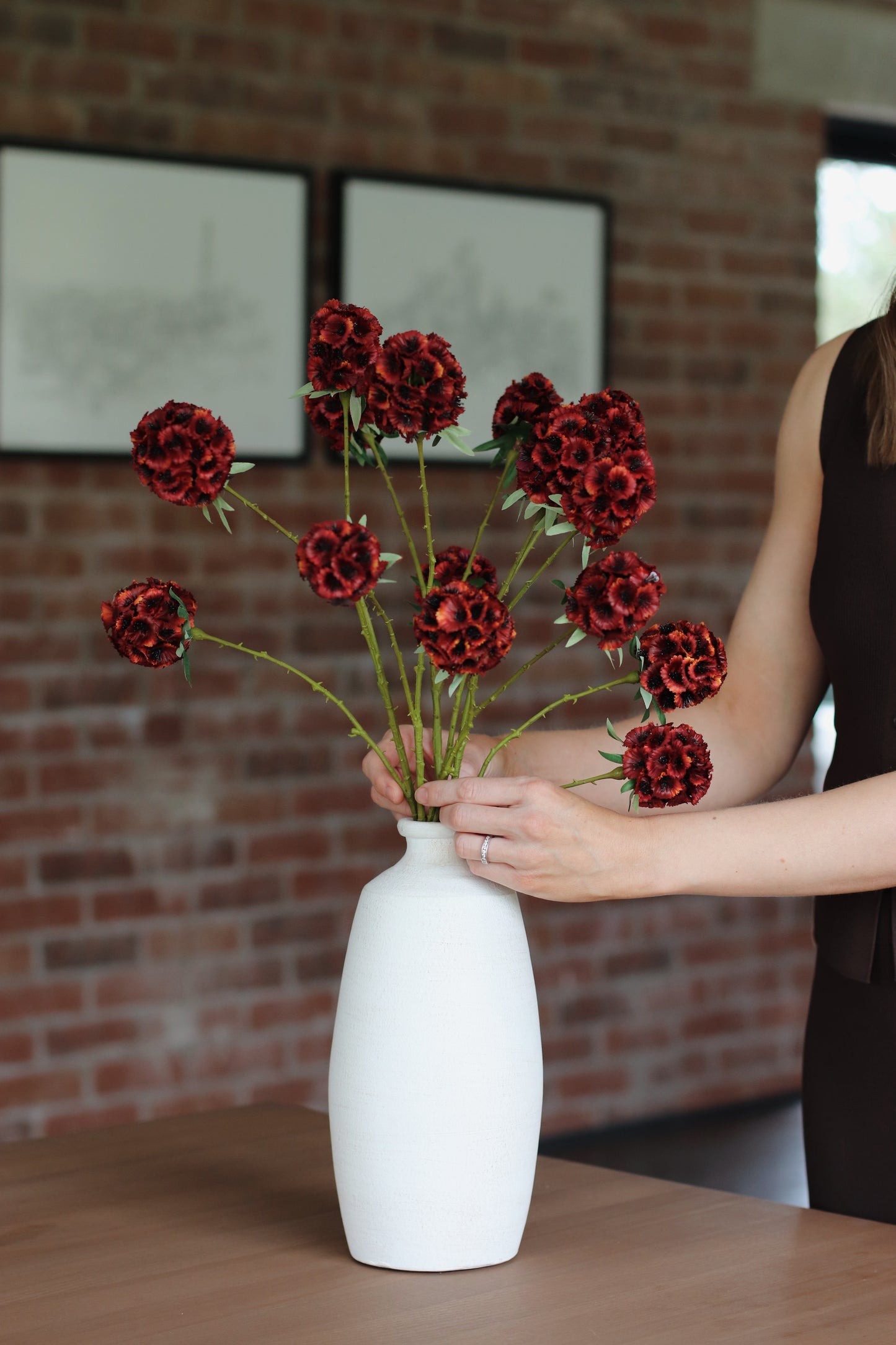 Faux scabiosa stem