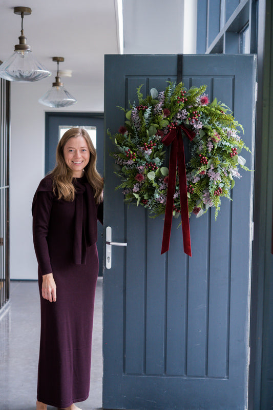 Wild mulberry faux wreath (70cm)