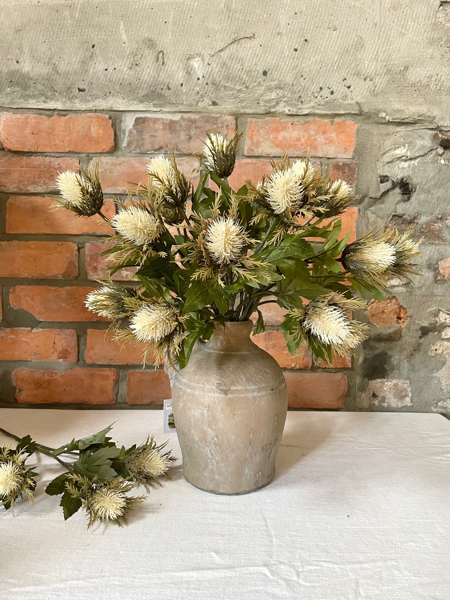 Faux teasel arrangement