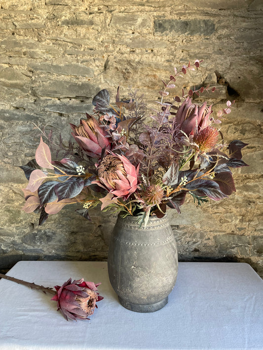 Faux protea arrangement