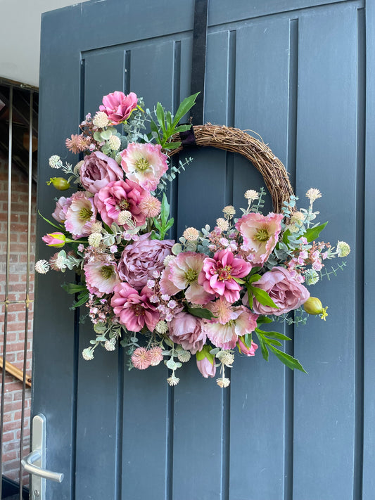 Wild mauves half wreath