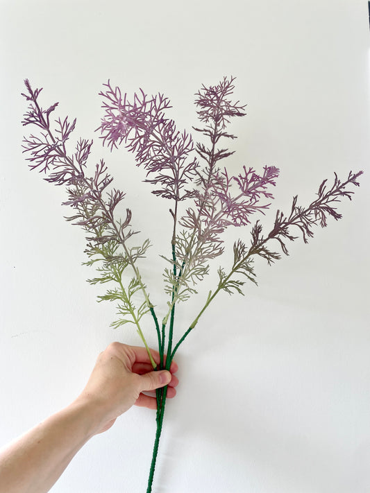 Faux lilac dill foliage stem