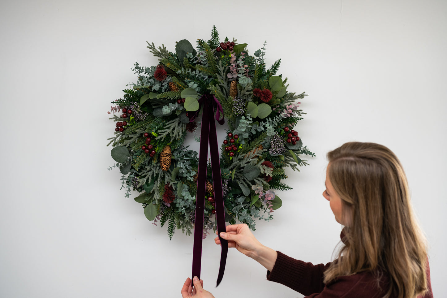 Wild mulberry faux wreath