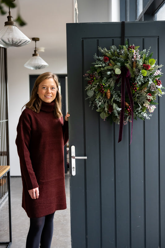 Wild mulberry faux wreath