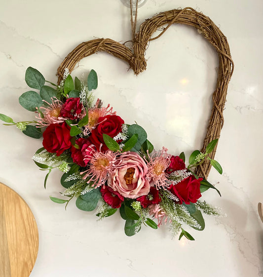 Ruby valentine - faux wreath