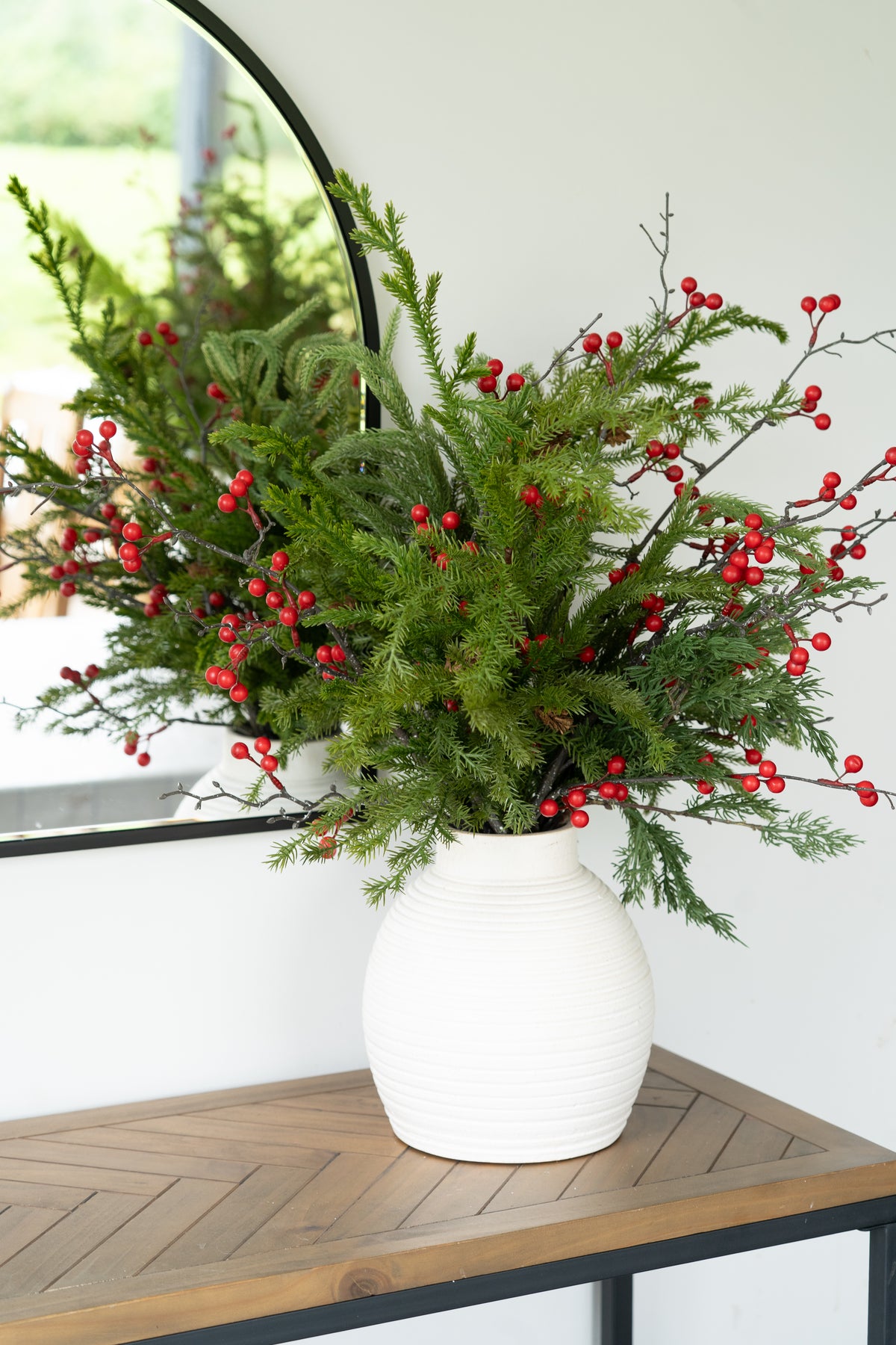 Faux red berry arrangement - medium